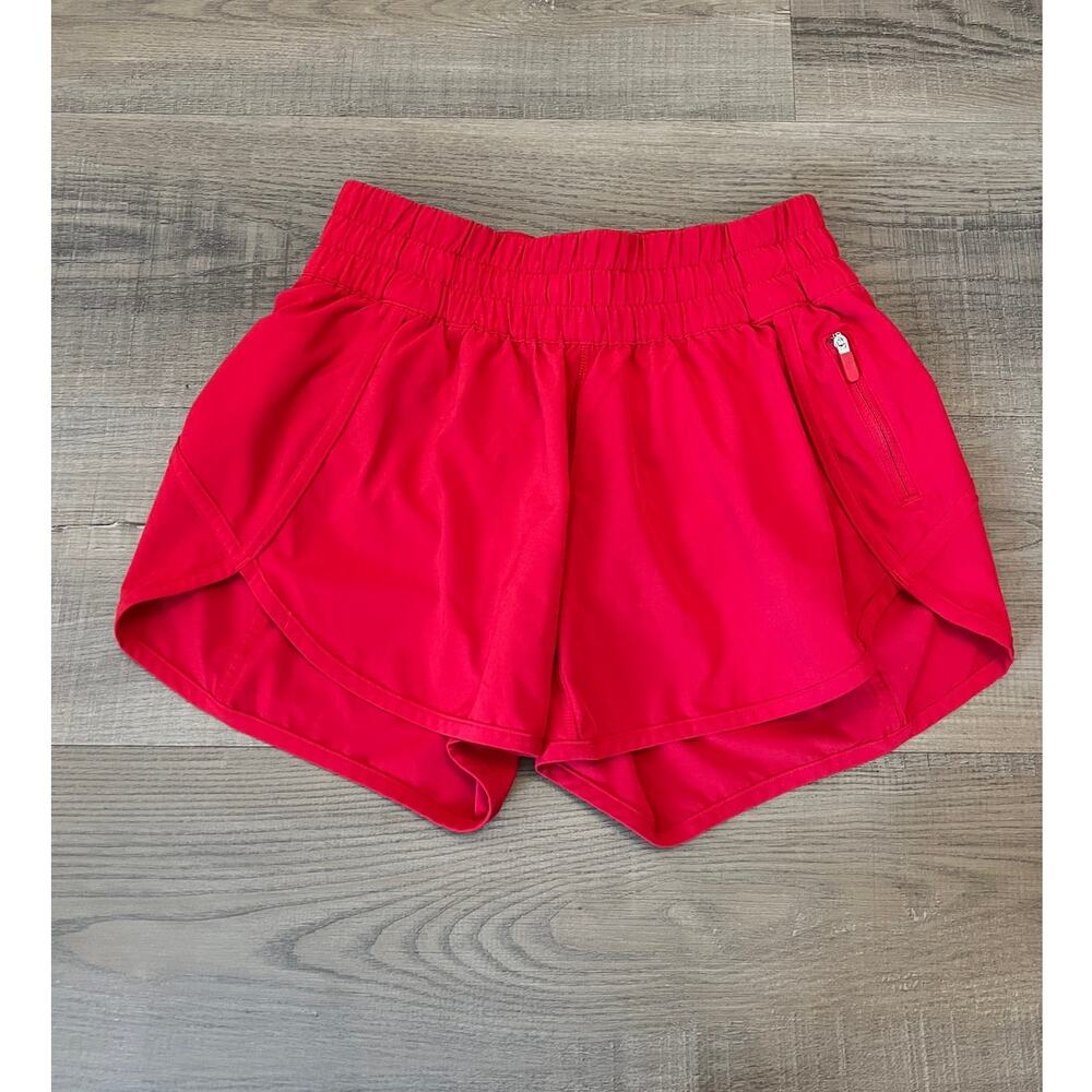 Lululemon Red Women's 4 Tracker Shorts 4" Inseam